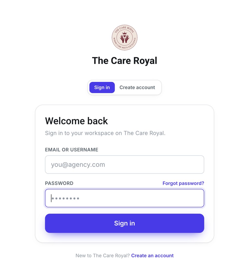 The Care Royal running in production